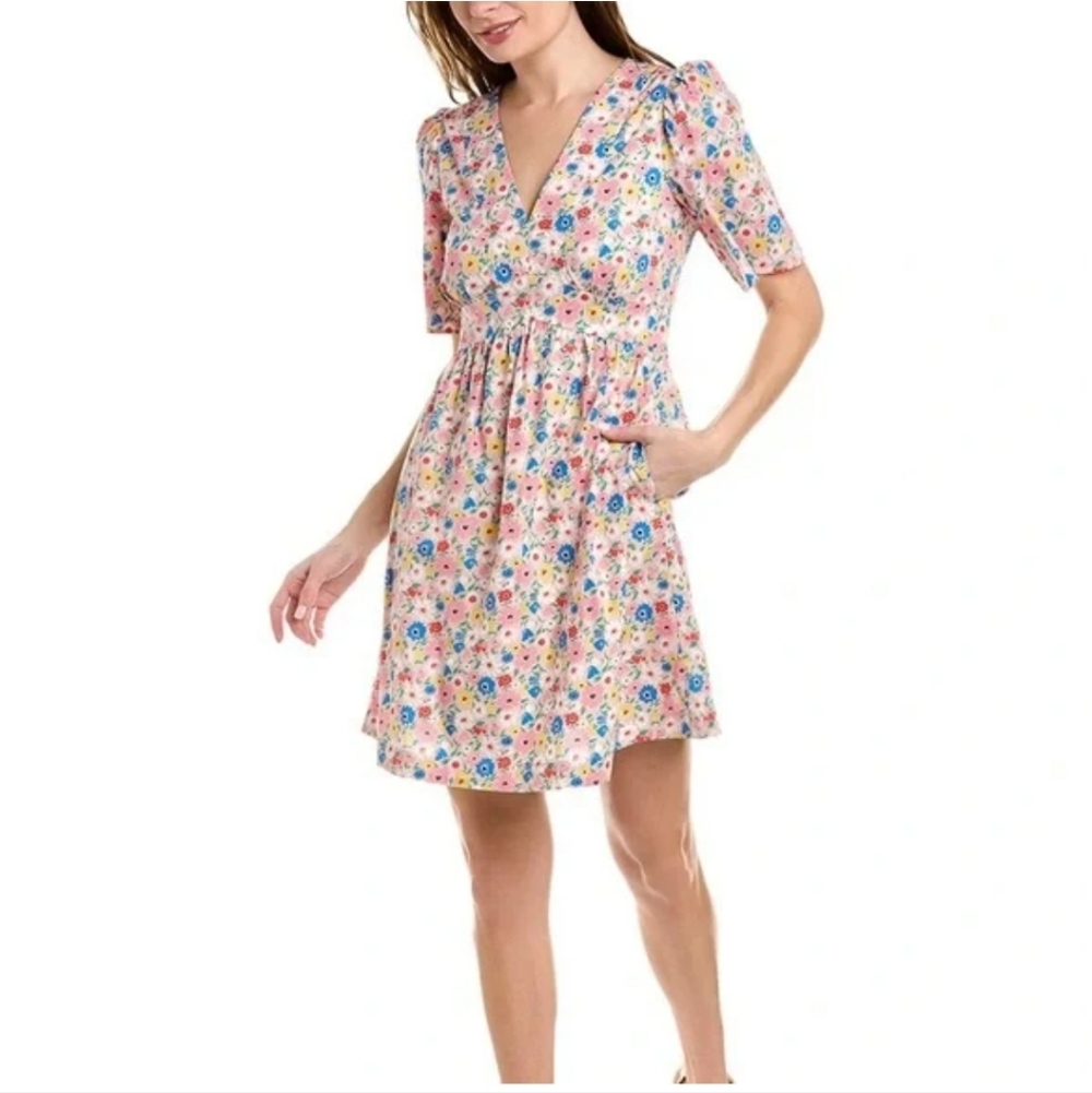 Boden Women's Eva Floral Mini Dress Size 6 NWT Pink Multicolor